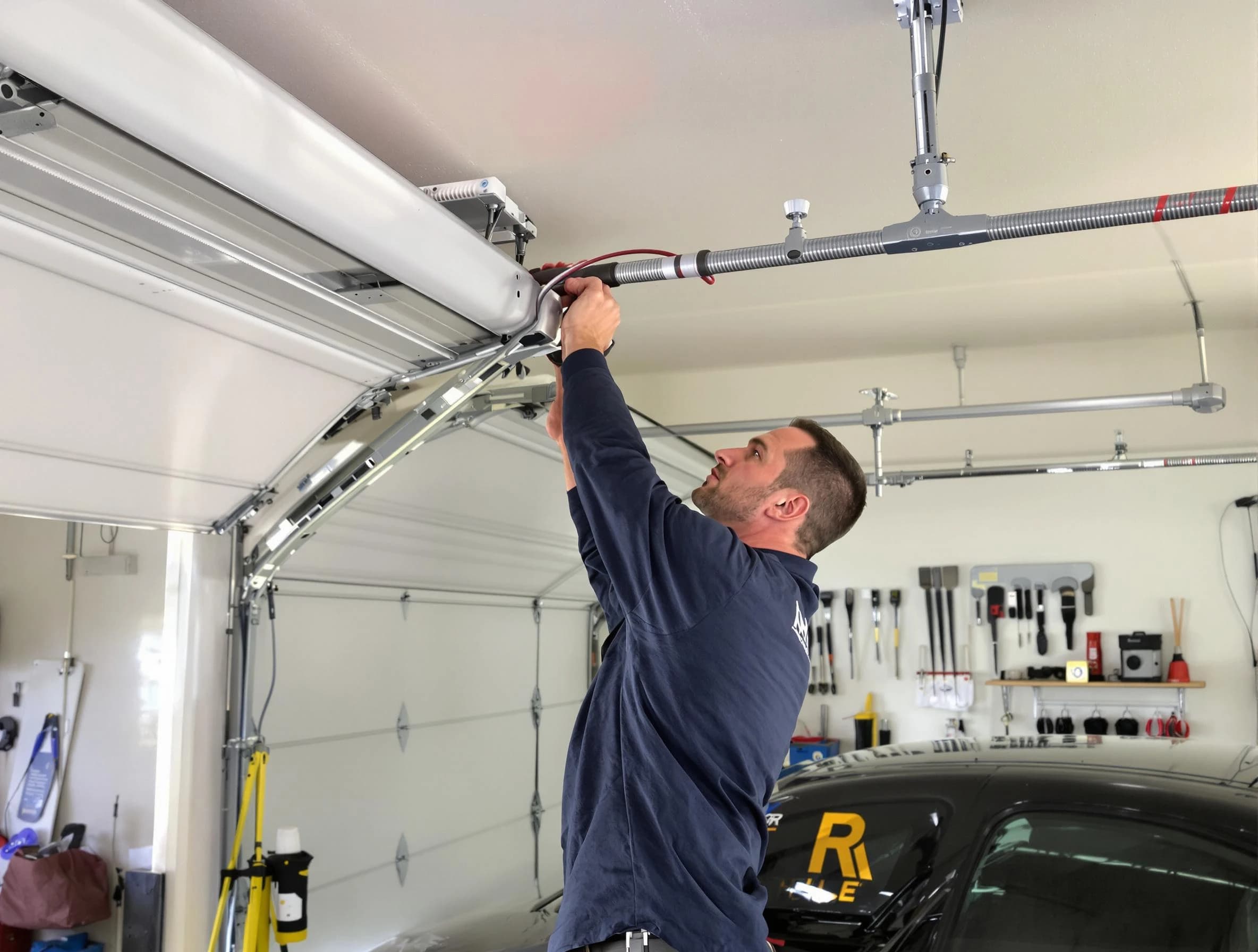 Franklin Park Garage Door Repair technician performing garage door cable repair in Franklin Park